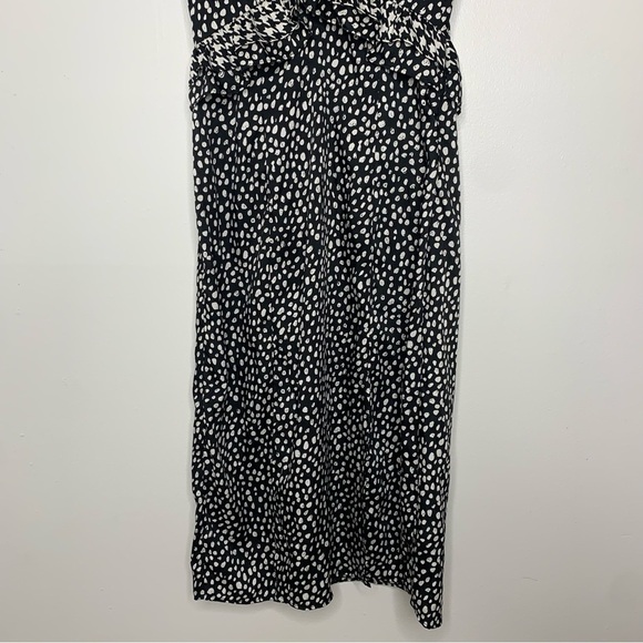 River Island black white polka dot ruffle short sleeve midi dress - Picture 2 of 10